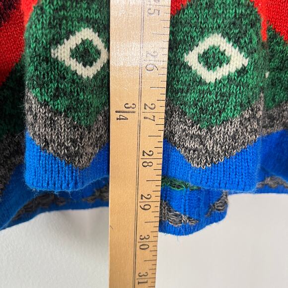 Adina Vintage Sweater Womens Large Colorful Aztec Dopamine Maximalist Cabincore - Picture 6 of 9